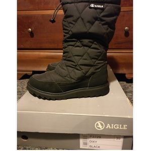 Aigle Black Winter & Rain Boots
